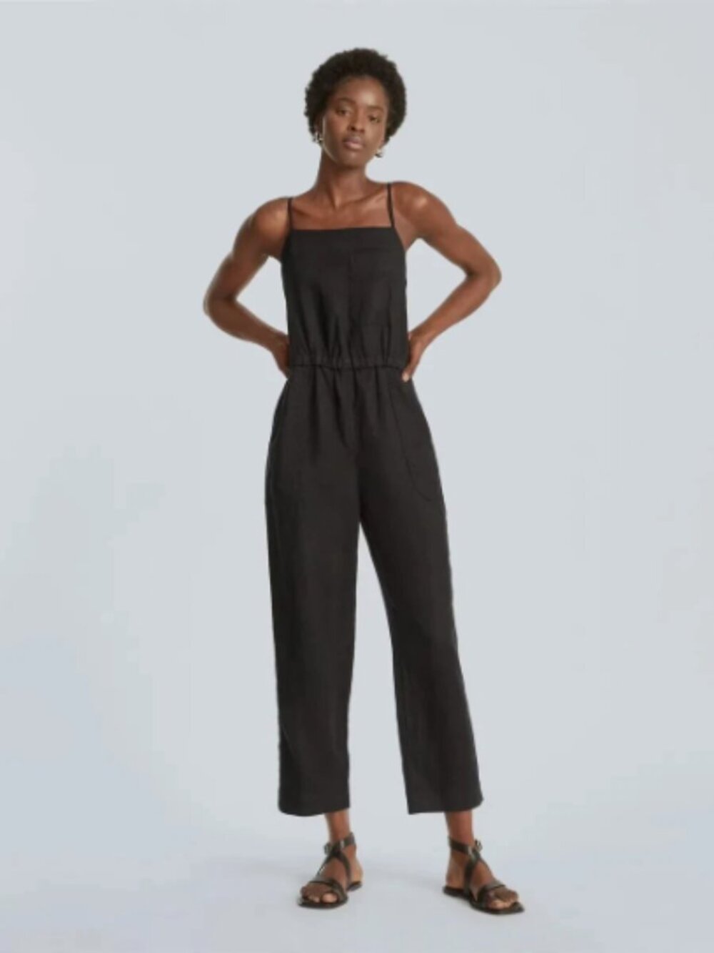 Everlane Linen The Shoestring Apron Jumpsuit NWT